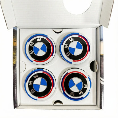 AAA 4pc 56/68mm 50th Anniversary Floating Wheel Center Caps For BMW G11 G12 G30 G31 G32 G08 G05 F46 F49 F39 F90 Auto Accessories