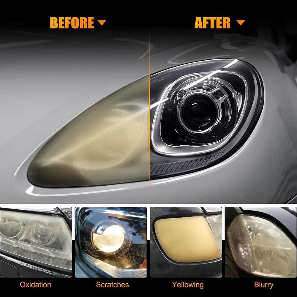 39PCS 3 Inch Car Headlight Restoration Kit, 75mm Car Polishing Sanding Discs with 1/4 Inch Shank Backing Pad, Scouring Pads