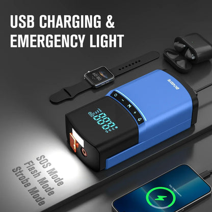 BUVAYE Car Jump Starter 150PSI Air Pump 2000A Jump Starter Car Battery Starter Jumper Car Starter Tire Compressor Powerbank