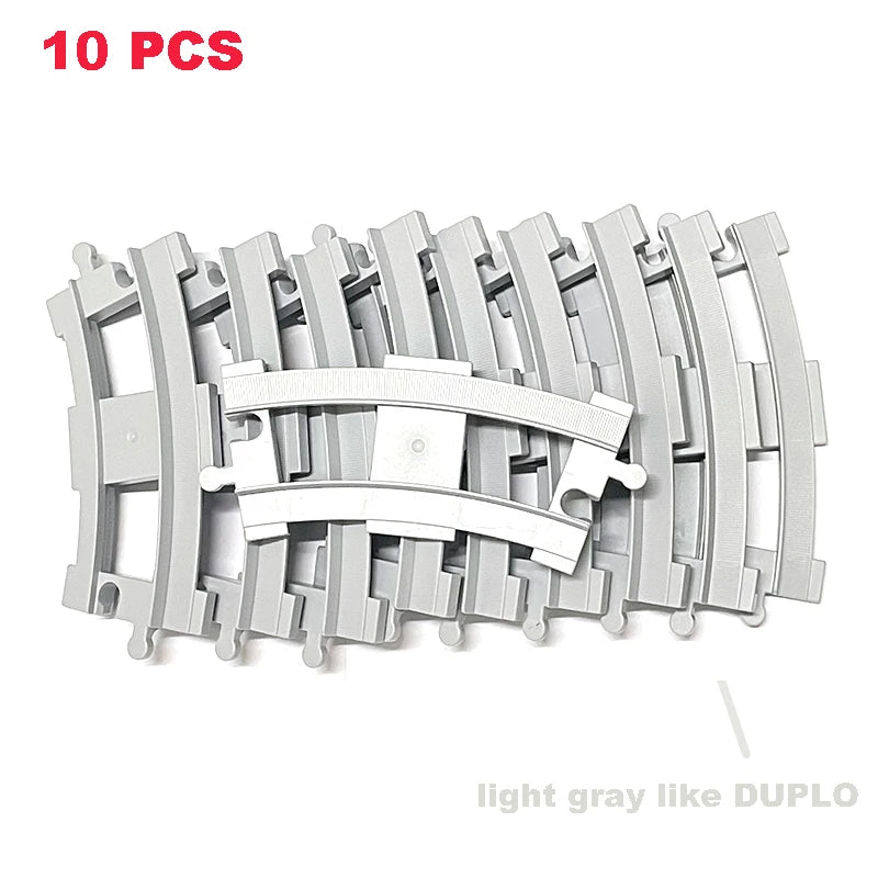 Rail Transport Big Size Building Blocks Creative Track Accessories Assemble Toys For Children Bricks Compatible City Train Set