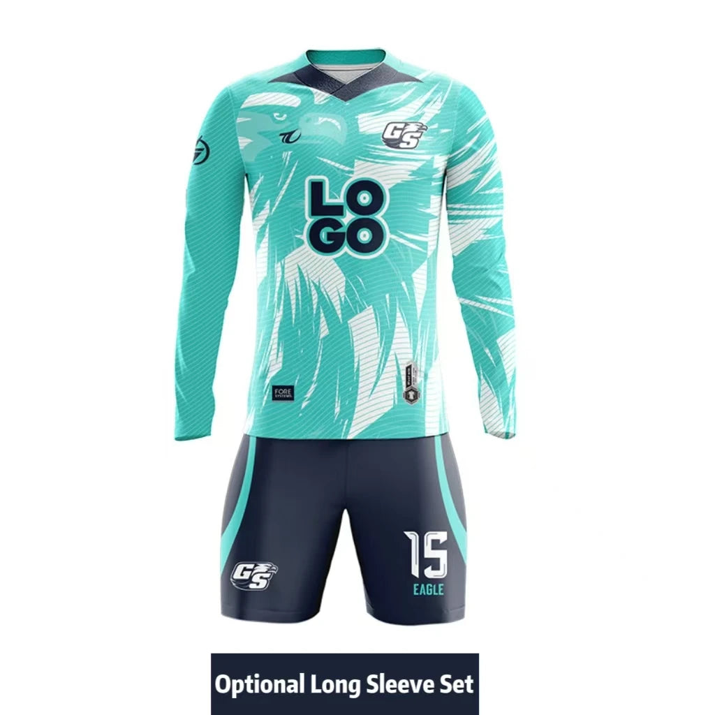 Custom Sublimation Printing Football Jersey Polyester Soccer Uniform Club Team Football Uniform Breathable Soccer Jersey For Men