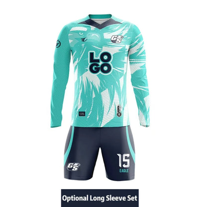 Custom Sublimation Printing Football Jersey Polyester Soccer Uniform Club Team Football Uniform Breathable Soccer Jersey For Men