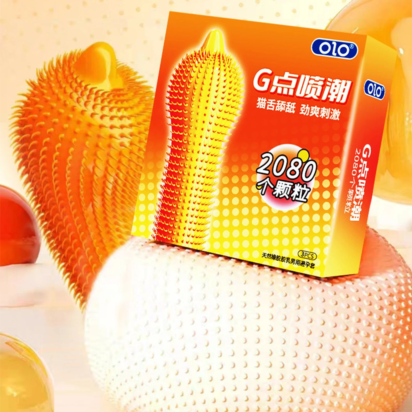Ultra-Thin Lubricated Condoms Large Particles Ribbed Dotted Granular Passionate Contracepation Sex Toys for Men Penis Sleeves