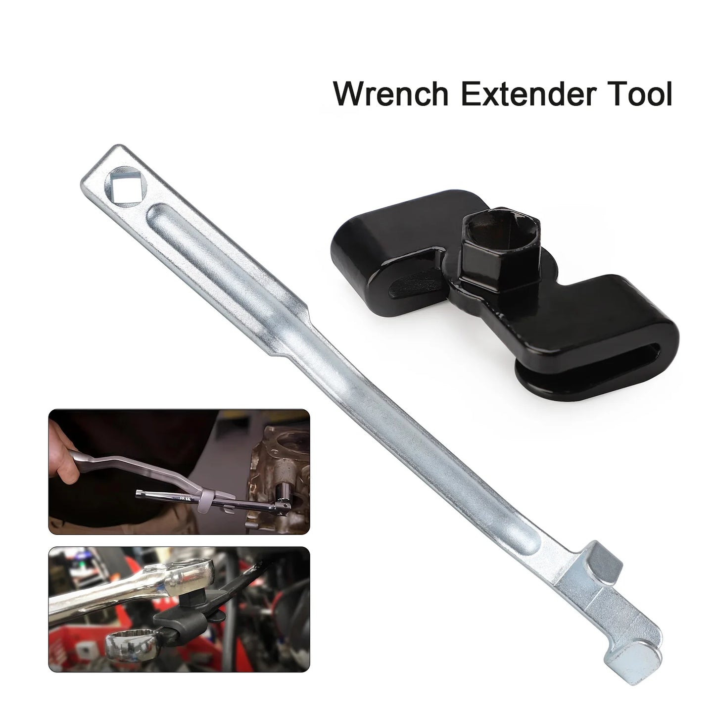 Universal Wrench Extender Tool Bar Adapter With 1/2" Hole Drive Breaker Bar Accessory For Mechanics Automotive Repairs Extension