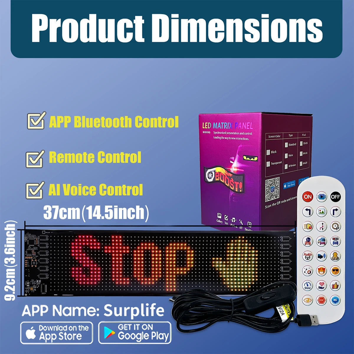 2025 NEW intelligent AI Devil Eyes AI voice control car LED signage  for custom text animation display for shops & parties lamp