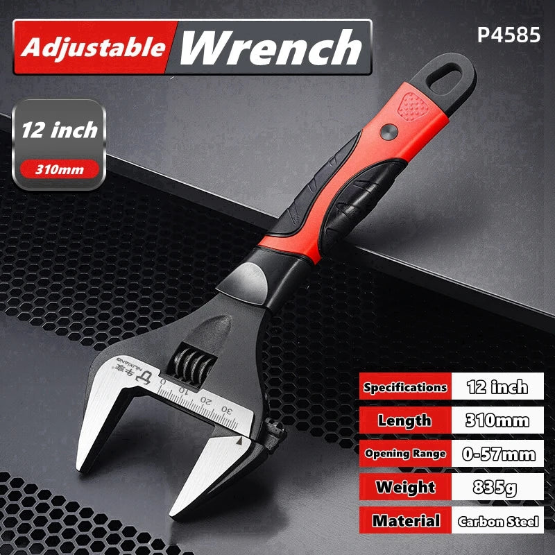 Adjustable large open end wrench Universal wrench CR-V Steel Machinery shop repair tool Car motorcycle bicycle wrench Hand tool