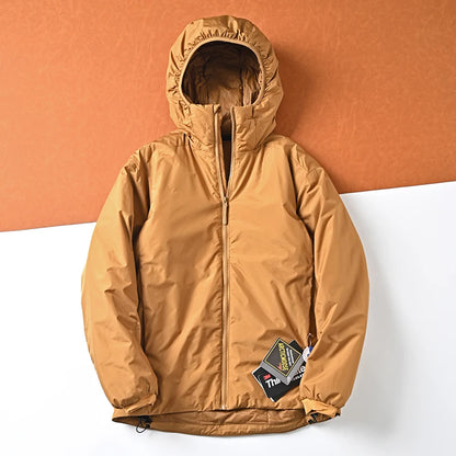 Thickened Outdoor Casual Cotton Jacket Men's Fashion City Style Windproof Warm Hooded Coat Regular Length Loose Fit Coat