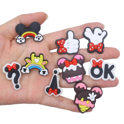8-100pcs Girl's Hairband Balloon Cookie Shoe Charms for Sandals, Shoe Decoration Accessories Shoe Pins Great Gift for Men Women