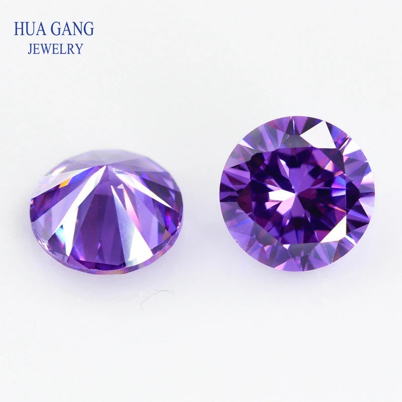 Big size 5A Cubic Zirconia Stone Multicolor Round Shape Brilliant Cut Loose CZ Stones Synthetic Gems Beads For Jewelry