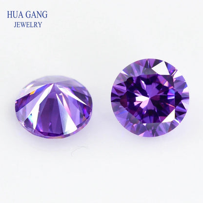 Big size 5A Cubic Zirconia Stone Multicolor Round Shape Brilliant Cut Loose CZ Stones Synthetic Gems Beads For Jewelry