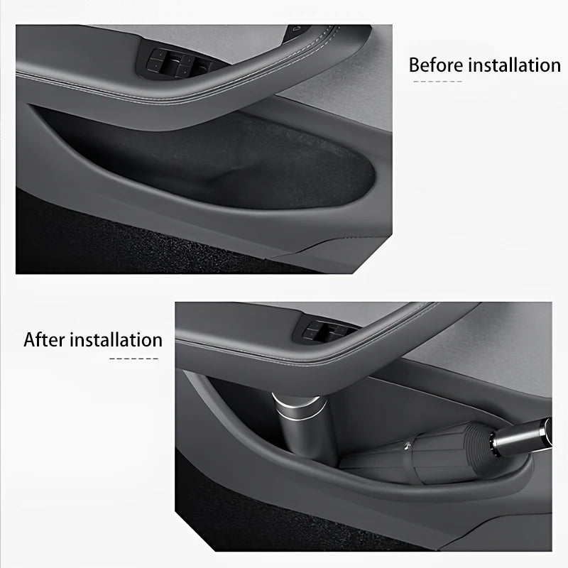 For Tesla Model YL Launch 2026 TPE Door Side Storage Box Front Rear Door Slot Organizer Tray Protector Model YL Door Storage Box