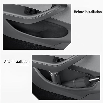 For Tesla Model YL Launch 2026 TPE Door Side Storage Box Front Rear Door Slot Organizer Tray Protector Model YL Door Storage Box
