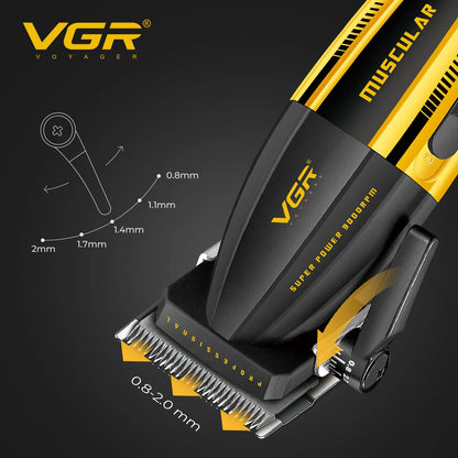 VGR Hair Trimmer Adjustable Hair Clippers Cordless Haircut Machine Barber Combo Digital Display Trimmer for Men V-285C V-285T