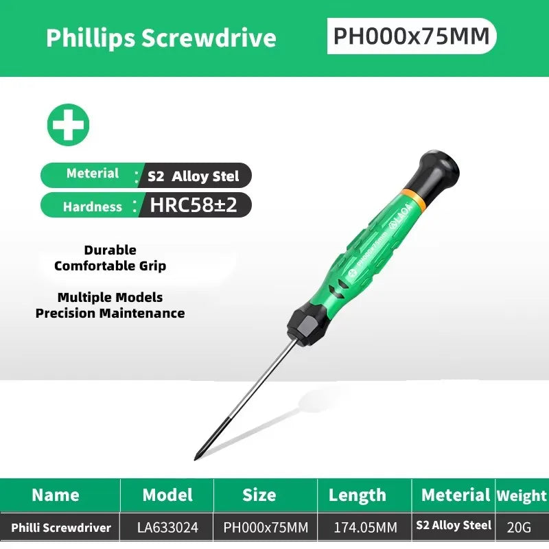 LAOA 1pcs precision screwdriver SL1.0-4.0 screwdriver phillips mini screwdriver phillips screwdriver plum blossom T5-T20