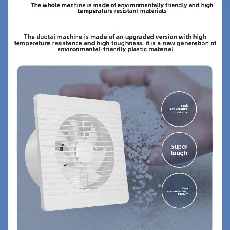 4"6"8" Electric Exhaust Fan Toilet Powerful Mute Extractor Household Wall Kitchen Inbline Duct Fan Ventilation Fan