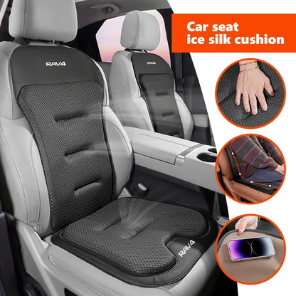 Car Seat Cover Ice Silk Backrest Cushion Rearseat Protector Mat For Toyota RAV4 20 30 XA30 2007 2009 2010 2011 2012 2013 2006