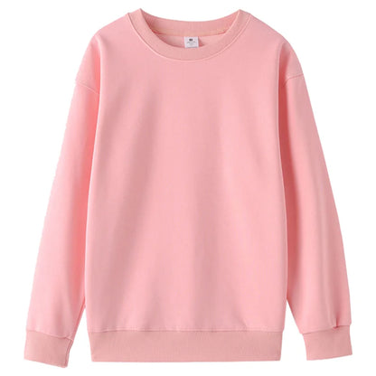 Simple Versatile Sweatshirt Custom Logo Thin Sweatshirt Embroidery Company Brand Solid Color Sweatshirt Printing Design