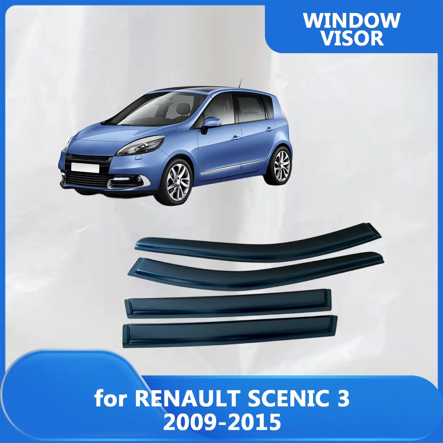 Window Visor for Renault SCENIC 3 2009 2010 2011 2012 2013 2014 2015 Wind Deflectors Rain Guards Door Visor Vent Shades