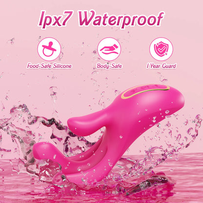 Wiggle Finger Vibrator G-Spot Vagina Vibrator Clitoris Stimulator 3 in 1 Female Masturbation Adult Goods Sex Toy for Women