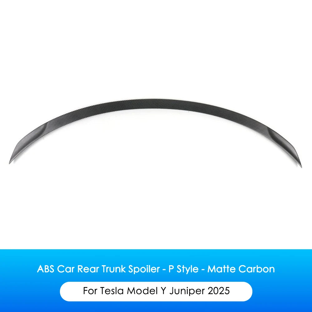 ABS Carbon Fiber Spoiler For Tesla Model Y Juniper 2025 Rear Trunk Wing Lid Spoiler Original Modified Car Exterior Accessories