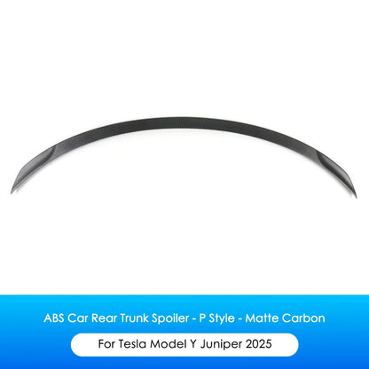 ABS Carbon Fiber Spoiler For Tesla Model Y Juniper 2025 Rear Trunk Wing Lid Spoiler Original Modified Car Exterior Accessories