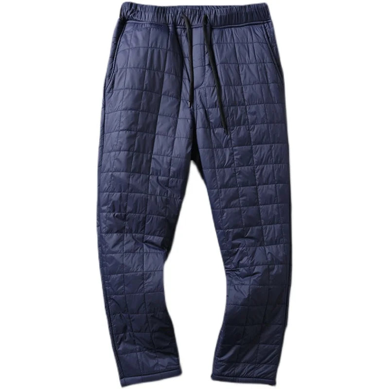 Men's Winter Thiened Warm Cotton Pants Windproof Fce Lined Straight Leg Casual Trousers Trendy Busin Casual Long Pants