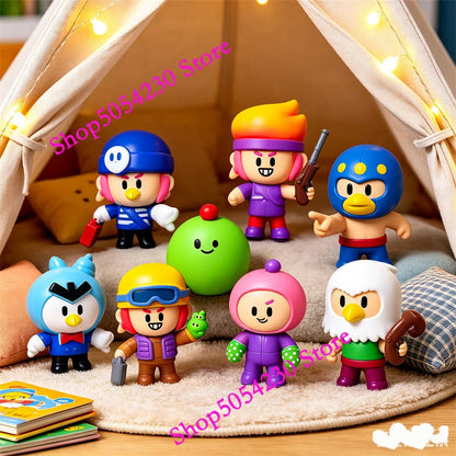 24pcs Anime Mini Figures Set Game Accessories Charms Poco Nita Cute Cartoon Heroes Home Decor Ornament for Birthday Present