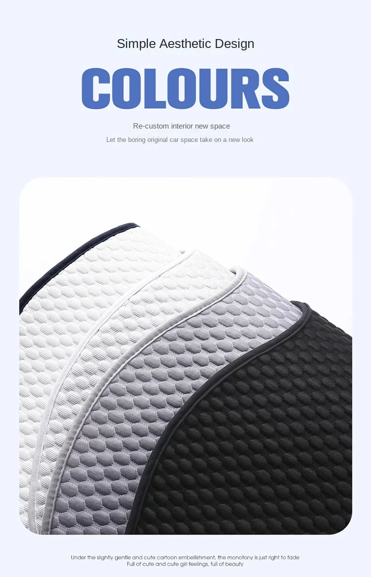 Universal Ice Silk Car Seat Cushion Breathable Seat Cover Sweat Absorption Cool Cushion Universal Split Single Sitting Rear Set