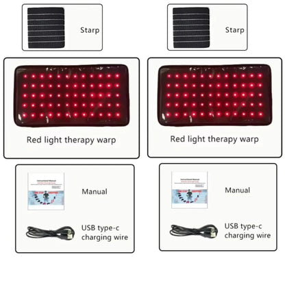 Red Light Therapy for Body,Wireless 3 in 1 LED Bead 660nm & 850nm Infrared Red Light Therapy Belt with Pulse for Back Waist Body