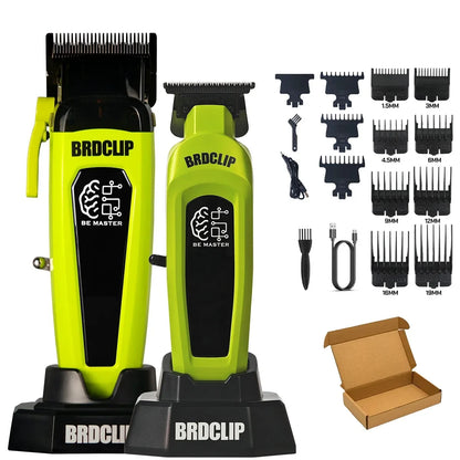 BRD FADE Clipper Professional Men's Hair Line Up Trimmer 10000RPM Barber Foil Shaver Base Charger Salon Blending Tools