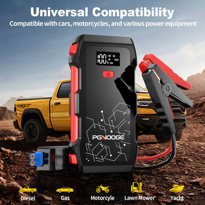 26800mAh 6000A Car Jump Starter, Car Battery Booster for All Gas and Up to 10L Diesel Engines, 12V Auto Emergency Jumper Starter
