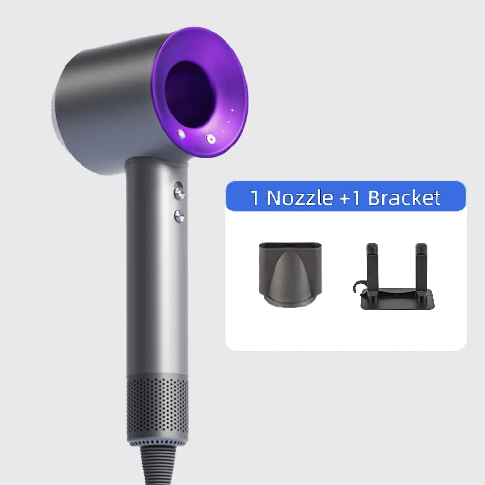 Professional High Speed Bladeless Hair Dryer Powerful Fast Drying Negative Ion Blow Dryer Quiet Portable Hairdryer for Travel Ho