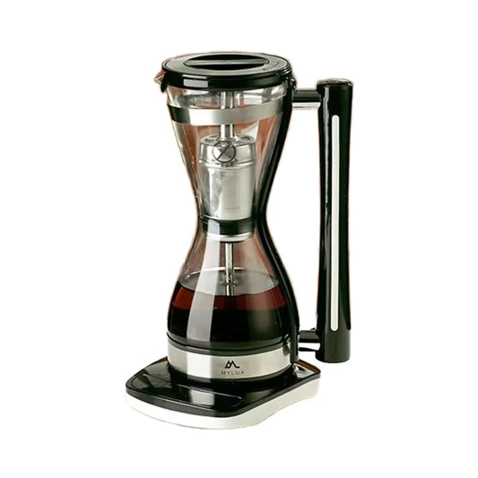 An easy-to-use coffee siphon maker with a heat-resistant glass drip filter and vacuum filter tea & coffee maker set.