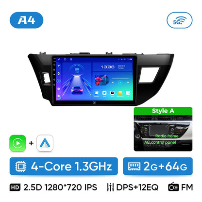 Ainavi Car Multimedia Player For Toyota Corolla 11 2012 2013 2014 2015 2016 E170 E180 wireless Carplay Android Auto 4G Wifi 2din