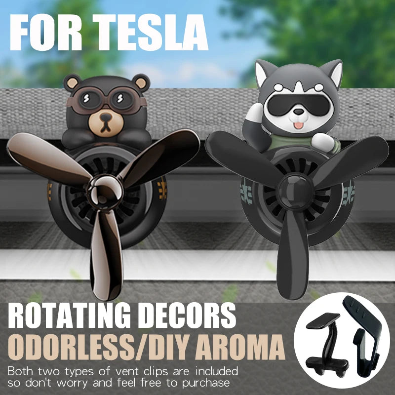 No perfume DIY fragrance car decoration For Tesla Model 3/Y rotating ornament air freshener vent clip aroma diffuser accessories