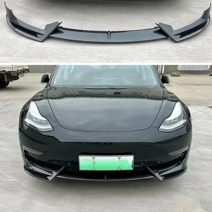 For Tesla Highland Model 3 Y 2016-2024 Front Lip Sport Bumper Spoiler Gloss Carbon Print Rear Spoiler Rear Wing Body Kits Bumper
