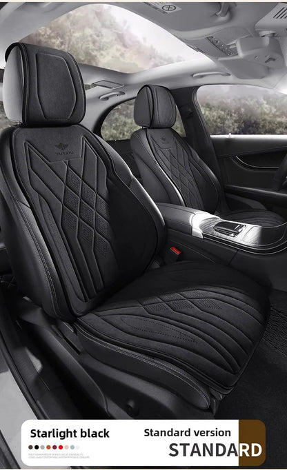 Perforated Suede Seat Cover Universal Four Seasons Cars Seats Covers Breathable Seat Non-slip Luxury Car Rams Latex Seat Cover