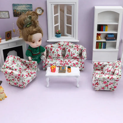 1:12 Mini Cute Dolls Sofa Pillows Set Simulation Dollhouse Furniture Toys Miniature Doll House Accessories Children Toys Gift