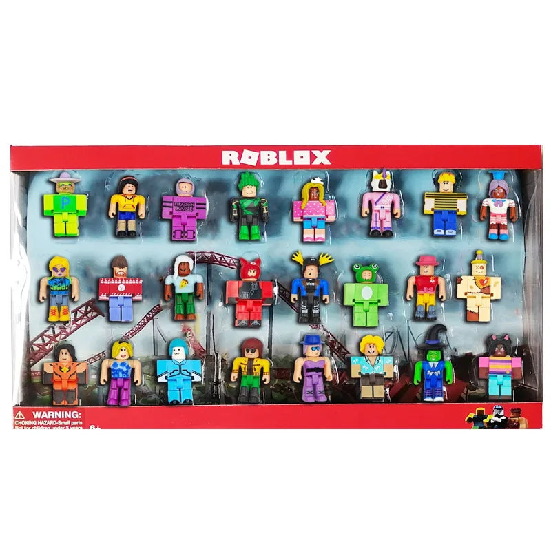 24pcs Roblox Plastic Virtual World Character Action Figures, Box Packed Collectible Desktop Decor Figurine Ornament Toy Gift