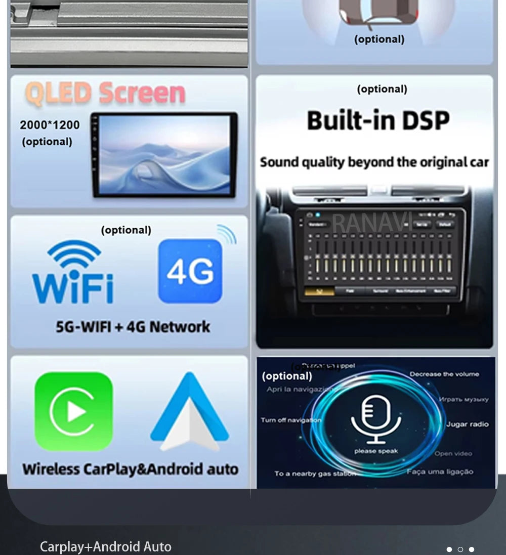 Car Radio Android 15 For KIA Sportage 2010 2011 2012 2013 2014 2015 2016 5G WIFI Qualcomm Navigation DSP Stereo Multimedia GPS
