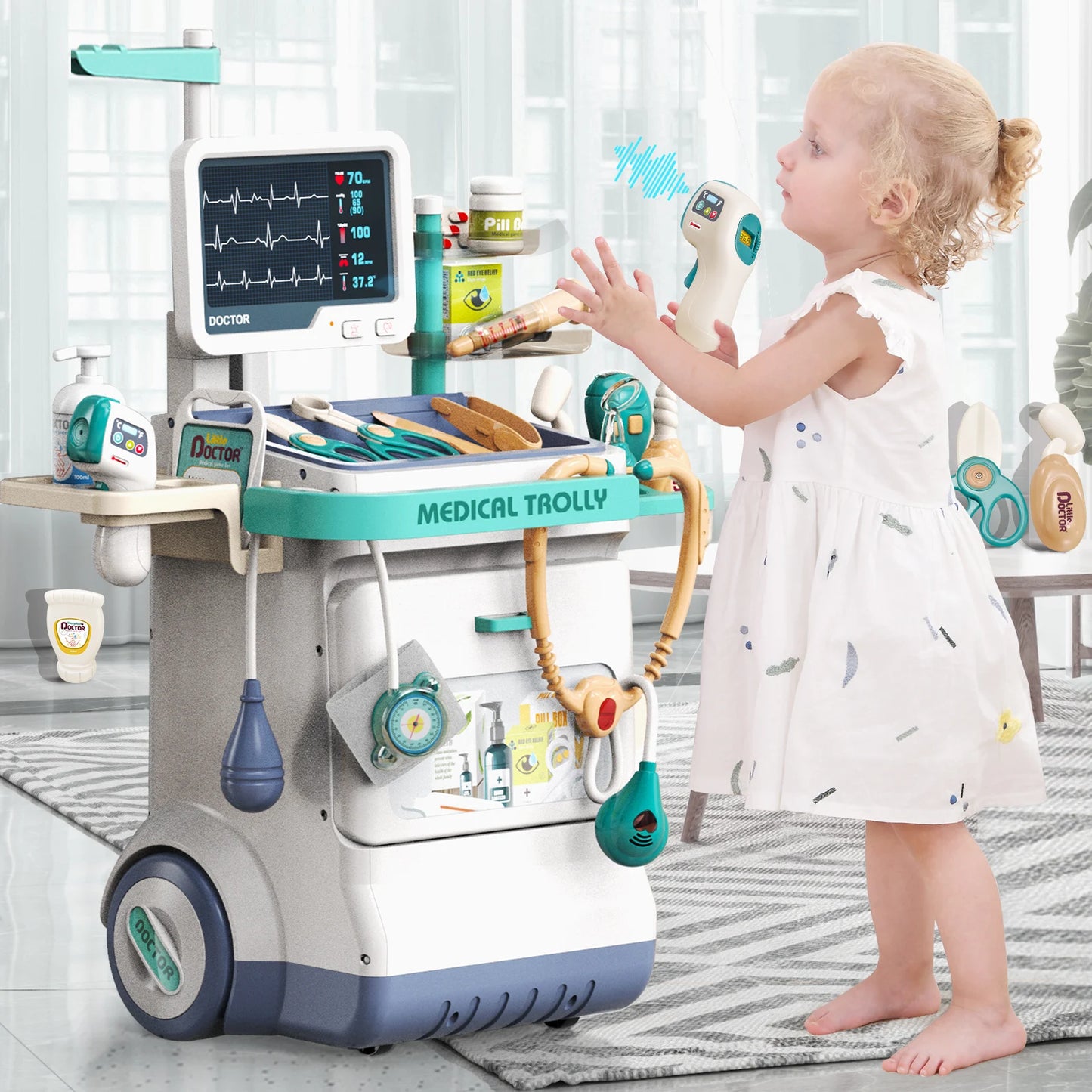 Children's Doctor Toy Set Role-Playing Injection and Stethoscope Simulation for Medical Play Birthday Gift for Boys and Girls