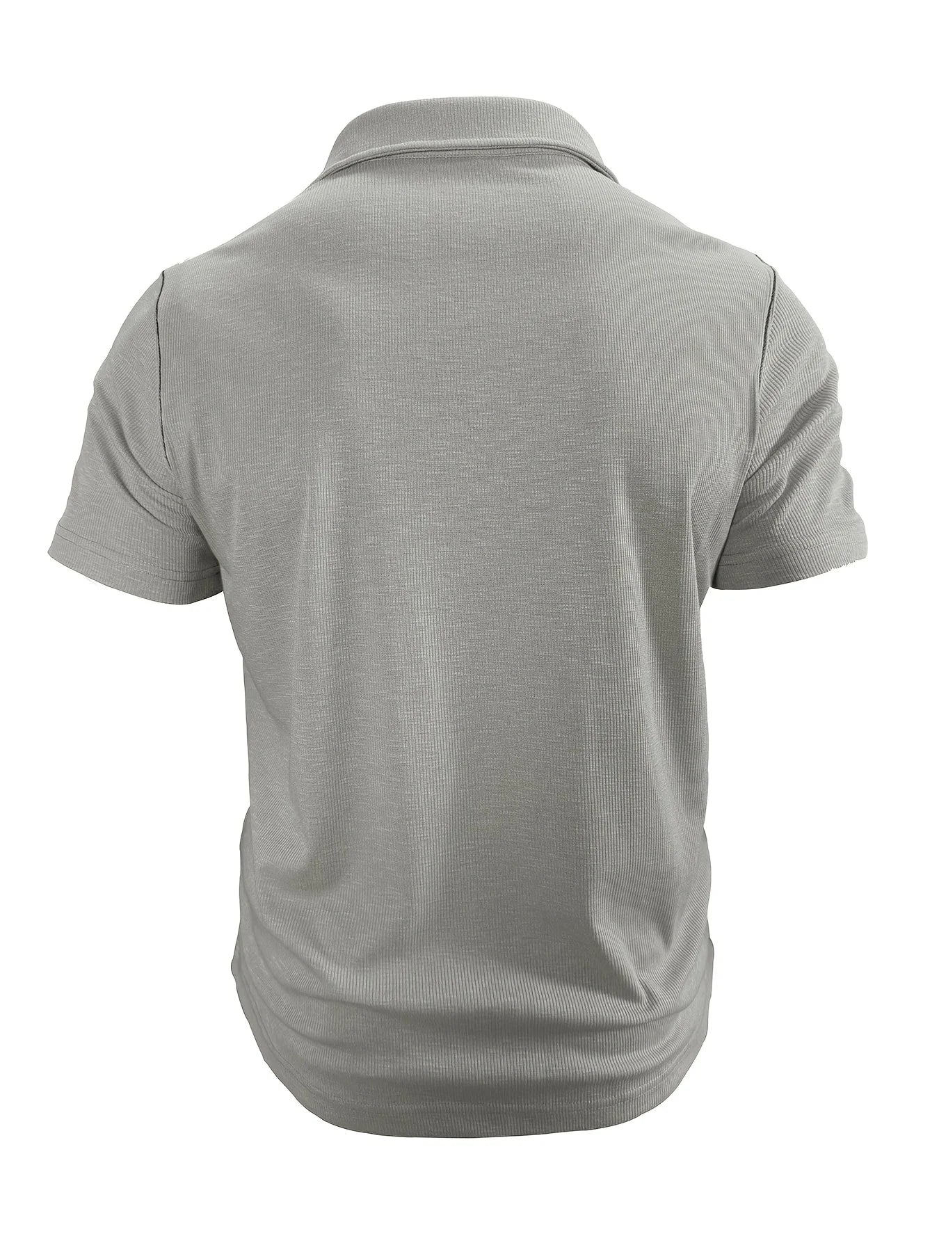 Plus Size Men's Polo Shirt 2026 Summer Fashion Vacation Casual Collared Solid Color Henley T-Shirt Pullover Top