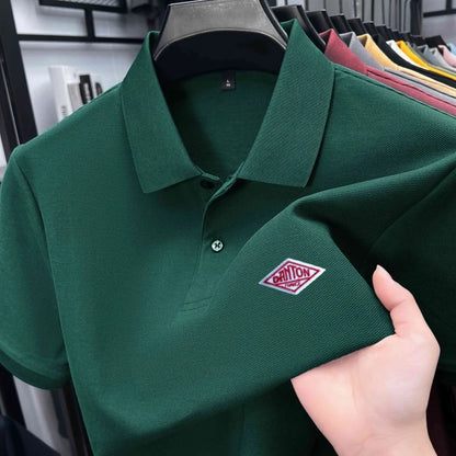 Men's 100% Cotton Polo Shirt -2026 Summer Fashion Casual Short Sleeve, Breathable Lapel Tee，27 Colors, Ideal for Golf and Sports