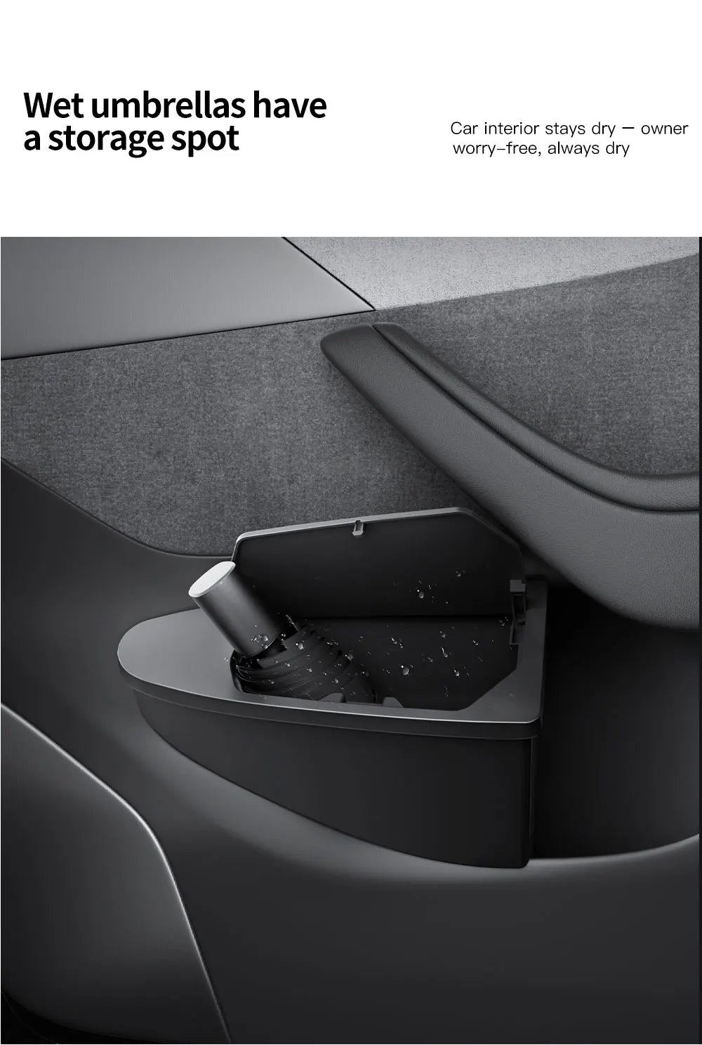 YZ Front Door Storage Trash Can for Tesla Model Y/YL Juniper Car Door Storage Box Multi Functional organizador Car Accessories