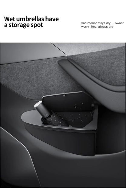 YZ Front Door Storage Trash Can for Tesla Model Y/YL Juniper Car Door Storage Box Multi Functional organizador Car Accessories