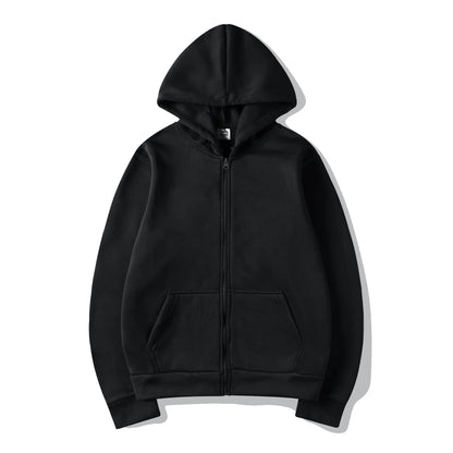 Men's and Women's Universal Warmth Trendy Zippered Hooded Sweatshirt - Fall/Winter Style - Men's - New Long-Sleeved Hooded Sport