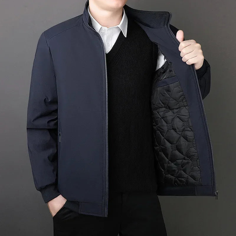 TFETTERS Brand 8XL Winter Big Jacket Men 2026 Fleece Lined Thick Warm Stand Collar Business Cotton Parka Coat Male Erkek Mont