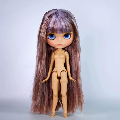 ICY DBS Blyth 30cm Doll Tan Skin Matte Face Glossy Face Pouting Lips 19 Joints Body Doll DIY Makeup Costume Doll Girls Gift Toy