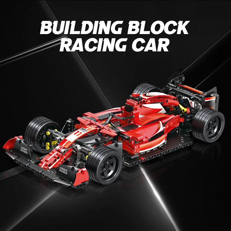 Formula Racing Car Building Blocks DIY 1280-piece Sports Vehicle Building Blocks Home Decoration Boys Holiday Birthday Gifts