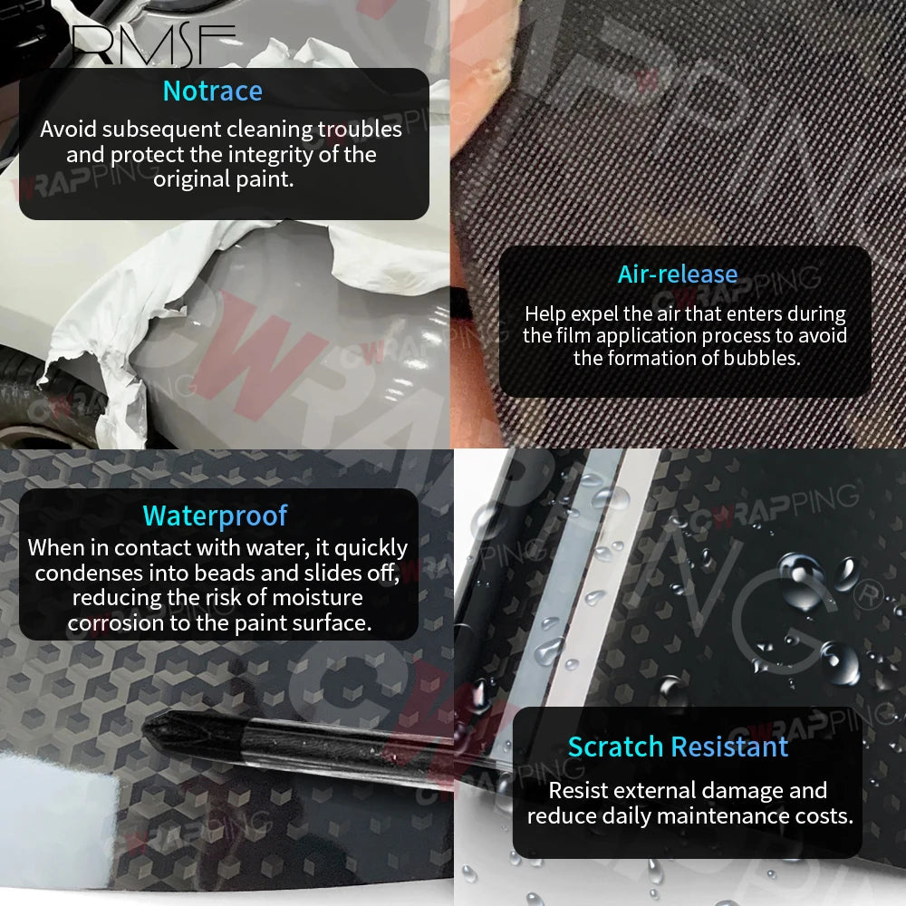 TPF Vinyl Paper for Car Film Covering Carbon Fiber Wrap Exterior Car Stickers Motorcycle Adhesive Vinyl Motorcycles Sticker Foil